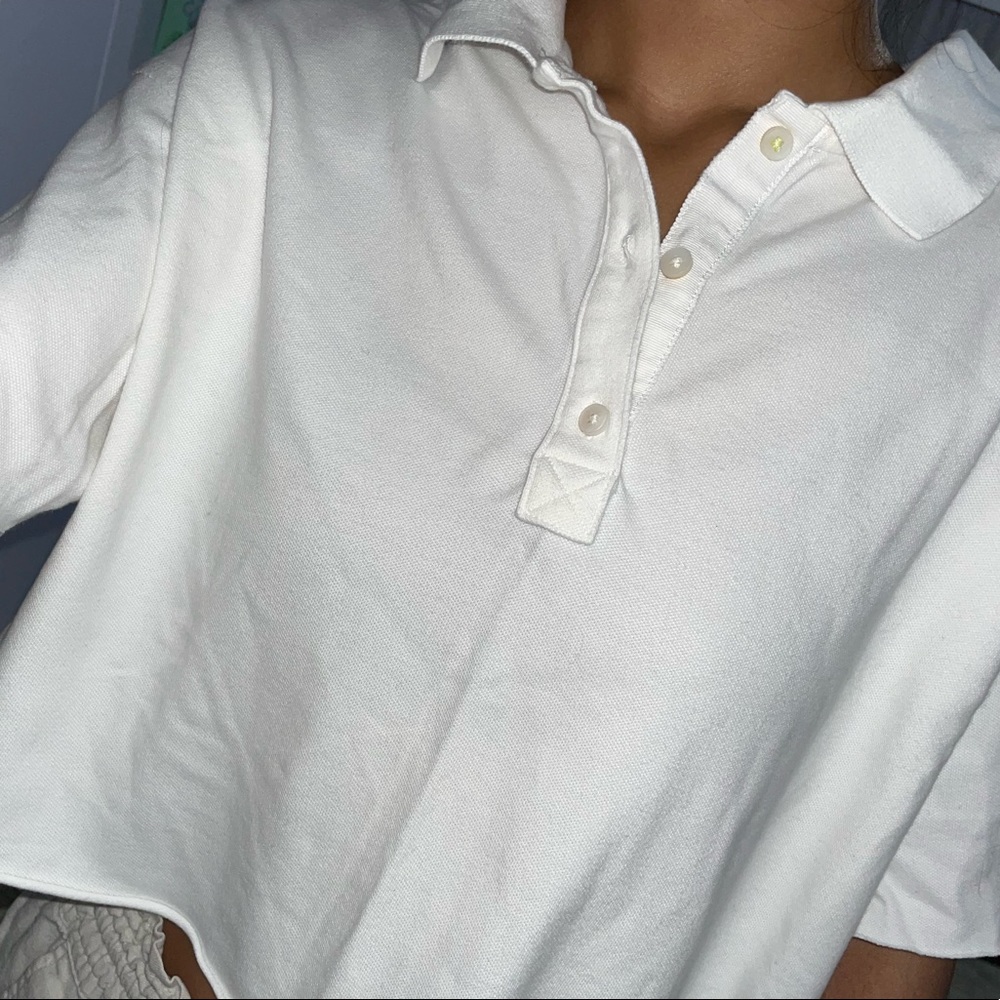 Aerie Cropped Lounge Shirt